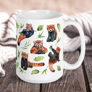 Red Panda Mug, Gift for Red Panda Lovers, Cute Animal Coffee Cup, Unique Ceramic Mug for Animal Fans, Panda Lover Birthday Gift