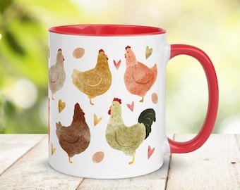Tazza a forma di pollo: decorazione da cucina in stile fattoria, regalo per chi custodisce polli