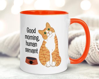 Orange Tabby Cat Mug: Personalised Gift for Cat Mom & Dad