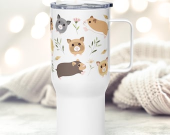 Hamster Travel Mug: 25 oz Insulated Stainless Steel Coffee Mug