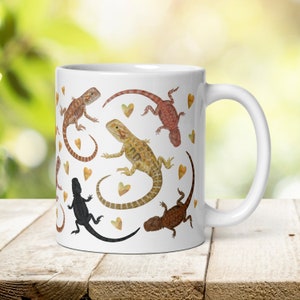 Bearded Dragon Mug, Cute Reptile Coffee Cup, Herpetologist Gift, Bearded Dragon Owner Mug, Lizard Mug, Pet Lizard, Beardie Owner Gift Idea