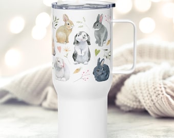 Taza de viaje con forma de conejo: Vaso térmico de acero inoxidable con forma de conejo (750 ml)