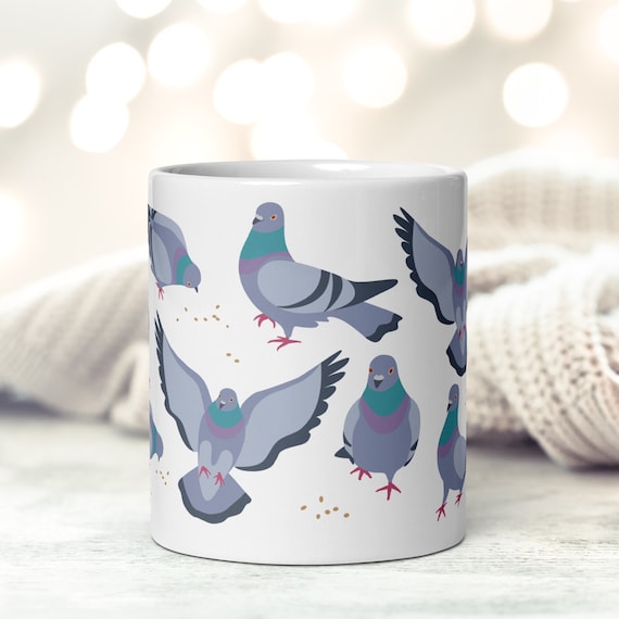 Pigeon Lover Mug: Bird Nerd Gift, Pigeon Coffee Cup - Etsy