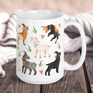 Süße Ziegen Tasse – Geschenk für Ziegen Liebhaber & Tier-Fans, Geschenk zum Geburtstag, Ziegen Besitzer Geschenk, Einzigartige Tasse, Bauernhof Tier Kaffeetasse
