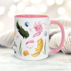 Axolotl Mug, Axolotl Gift, Kids Mug, Cute Animal Mugs, Axolotl Owner Mug, Axolotl Gift, Axolotl Home Decor, Mug for Friend, Cute Gift