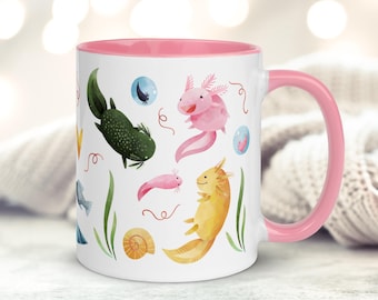 Caneca de Axolote, Xícara de Café de Cerâmica, Presente de Axolote