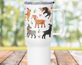 Goat Travel Mug: 25 oz Insulated Stainless Steel Tumbler
