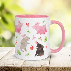 Mug cochon : tasse à café animaux de la ferme, cadeau pour amoureux des cochons