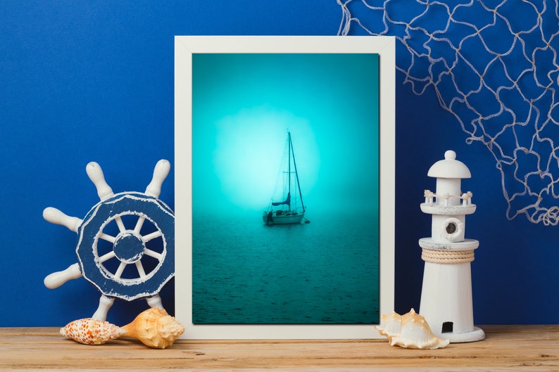 Sailboat Wall Art Digital Download, Printable Ocean Photography, Boat ...