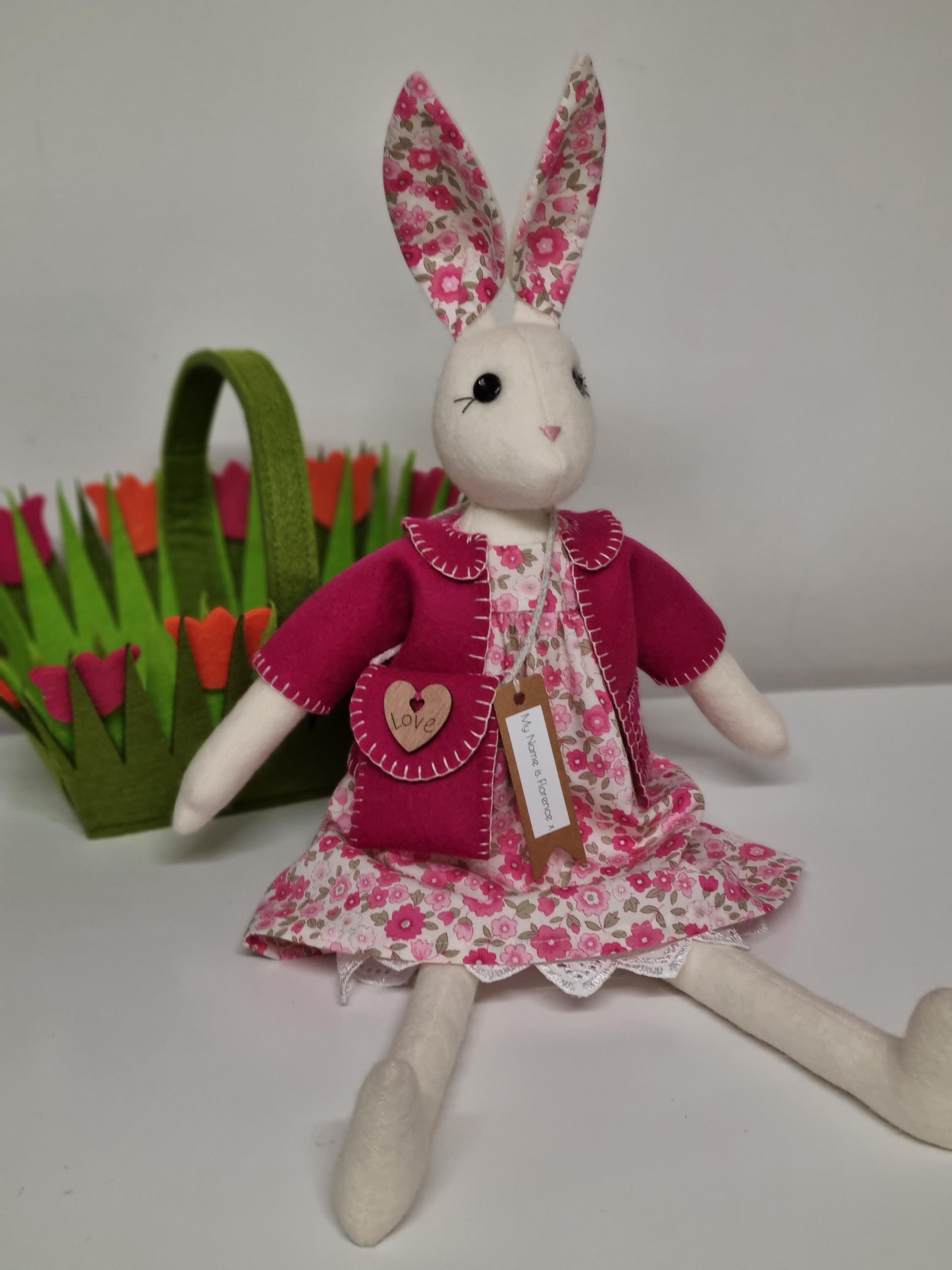 Handmade Wool Felt Bunny Rabbit Doll: Molly Brett Style Heirloom Toy - Etsy