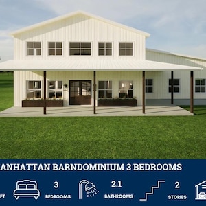 HC-24007 Manhattan Barndominium House Plan