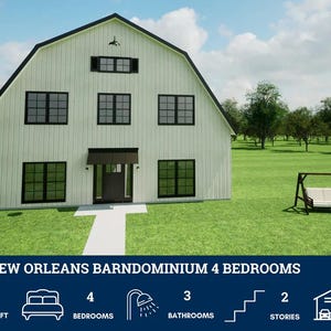 HC-24006 New Orleans Barndominium House Plan