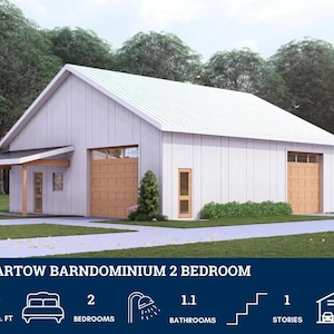 PL-60003 Bartow Barndominium House Plan