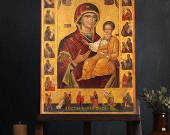 Holy Virgin Mary with Prophets Byzantine Iconography Christian Art