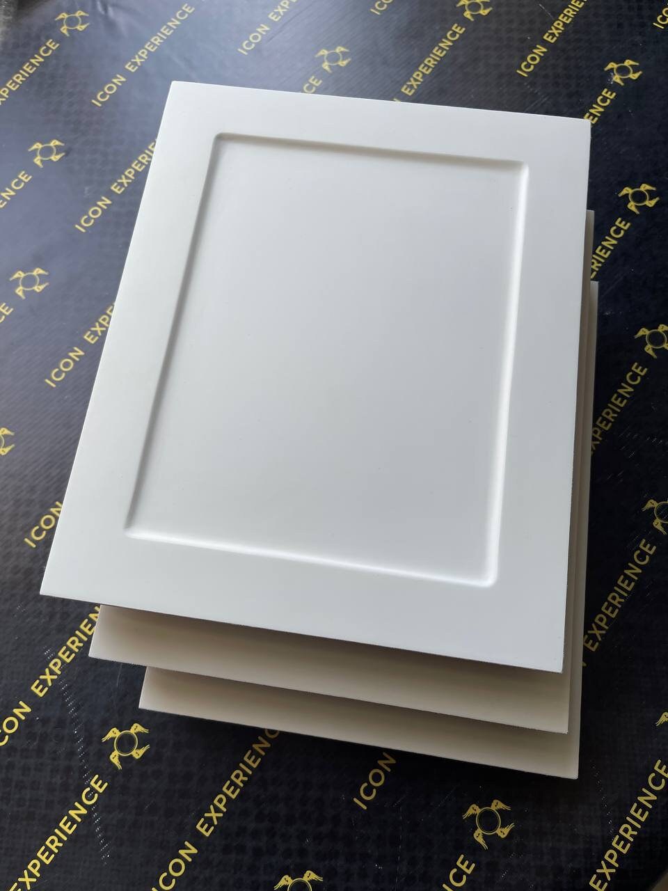 Gessoed Wooden Icon Boards With Raised Borders and Oak Bracers 30х25cm