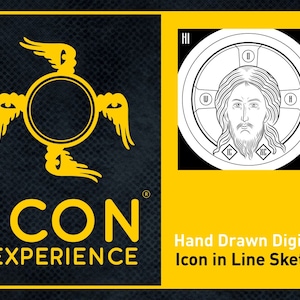 Edessa Line Art Sketch: Byzantine Iconography (Digital Download)