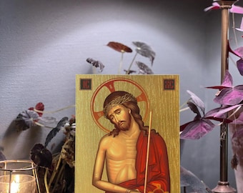 Jesus Christ the Bridegroom, Premium Icon On Wood  Natural UV pigments Wooden Icon  Sacral Art Religious Gift Reproduced Icons