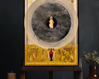 L'Ascensione di Gesù Cristo al Cielo - Iconografia neobizantina - Arte cristiana