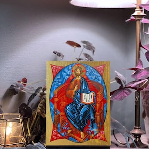 Jesus Christ in Glory, Byzantine Iconography Christian Art Gift Religious Home Decoration