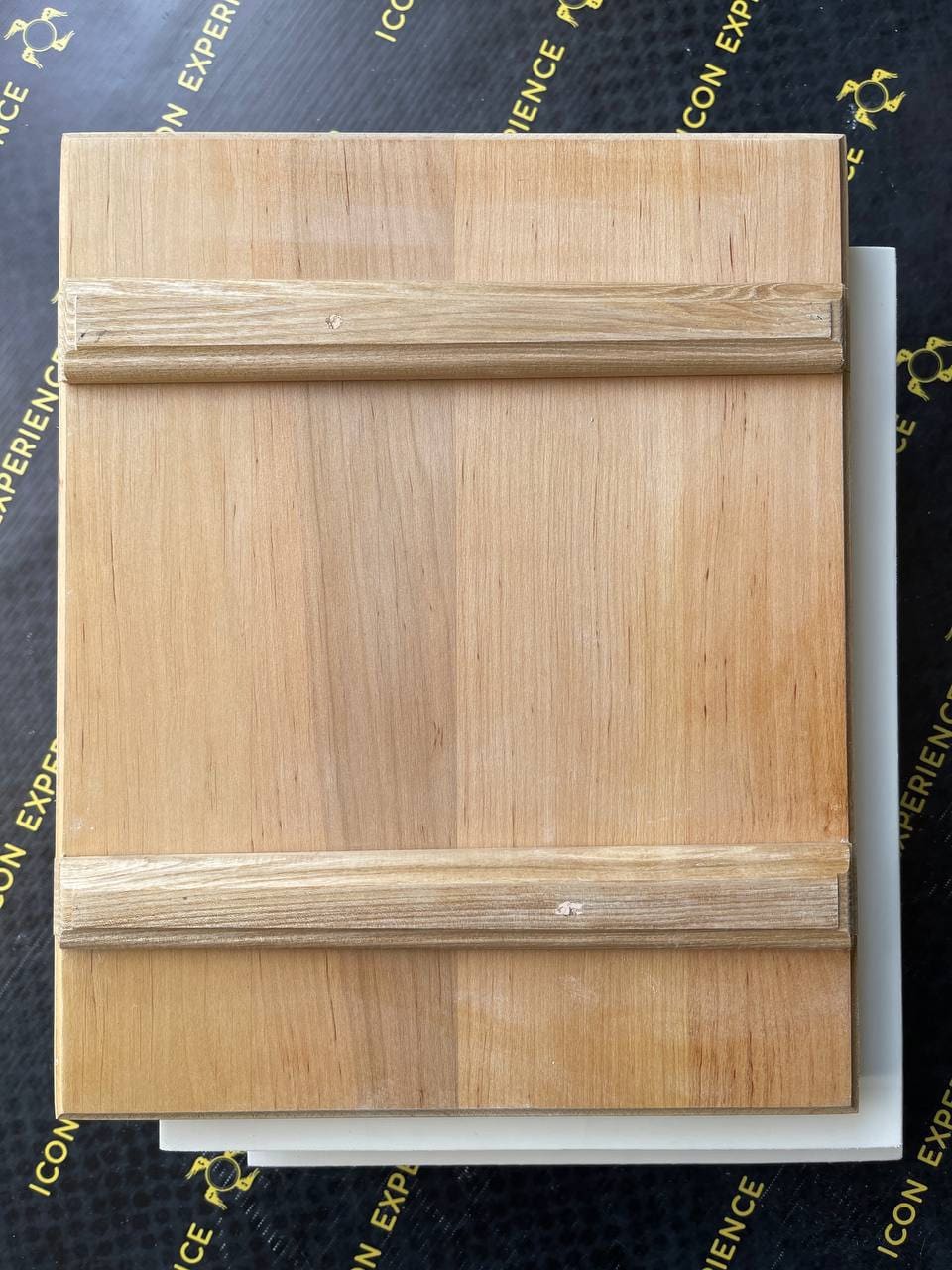 Gessoed Wooden Icon Boards With Raised Borders and Oak Bracers 30х25cm