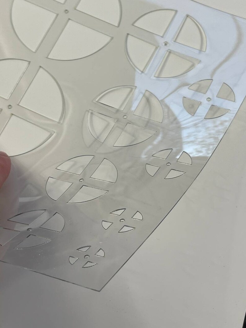 Flexible Plastic Stencil for Drawing Saints Halos, Iconography Tools