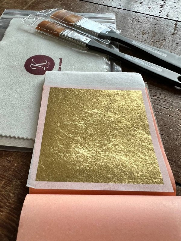 Gilding Box Kit Real Transfer Gold Leaf Tool Set 23CT Gilding Art and