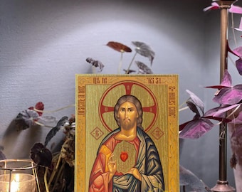 The Sacred Heart of Jesus Christ  Byzantine Iconography Christian Art