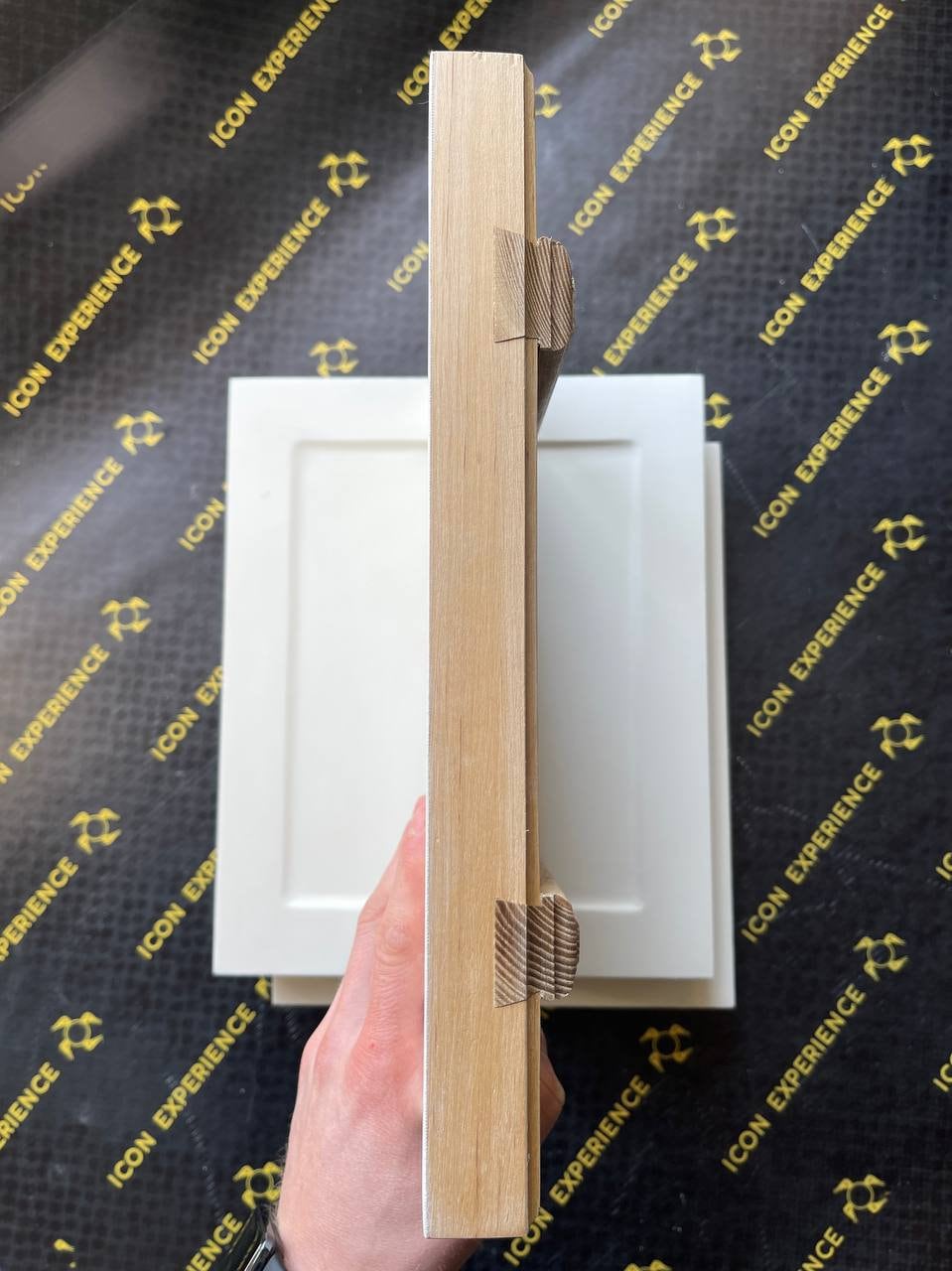 Gessoed Wooden Icon Boards With Raised Borders and Oak Bracers 30х25cm