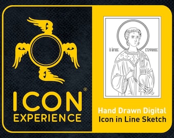 Schizzo di iconografia di Santo Stefano: stile bizantino (download digitale)