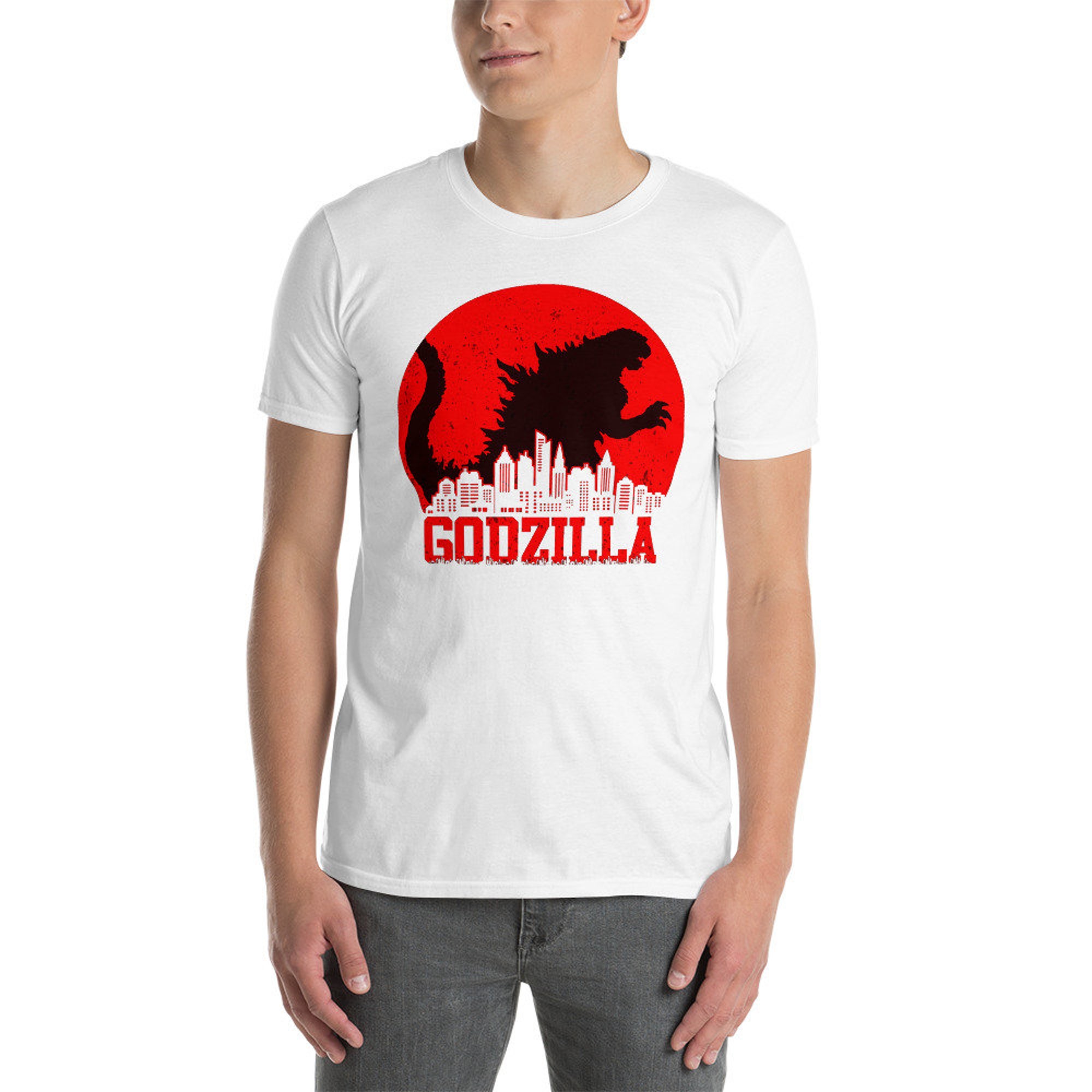 Discover Godzilla T-Shirt, Cool Japanese Kaiju Movie Monster Shirt, King of the Monsters, Adult Birthday Gift Tee, Unisex T Shirt for Men & Women