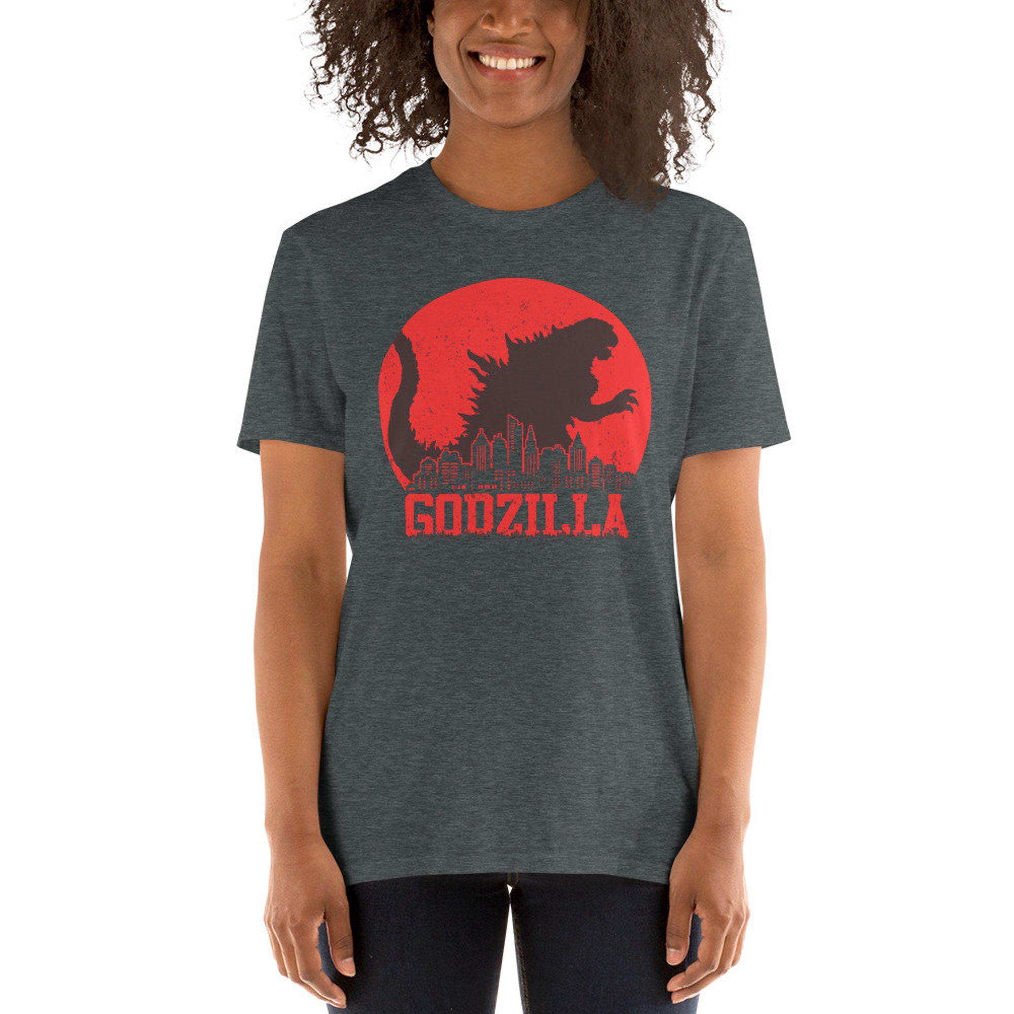 Discover Godzilla T-Shirt, Cool Japanese Kaiju Movie Monster Shirt, King of the Monsters, Adult Birthday Gift Tee, Unisex T Shirt for Men & Women