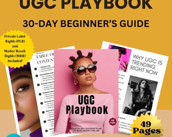 UGC Playbook | 30-Day Beginner's Guide (MRR & PLR)