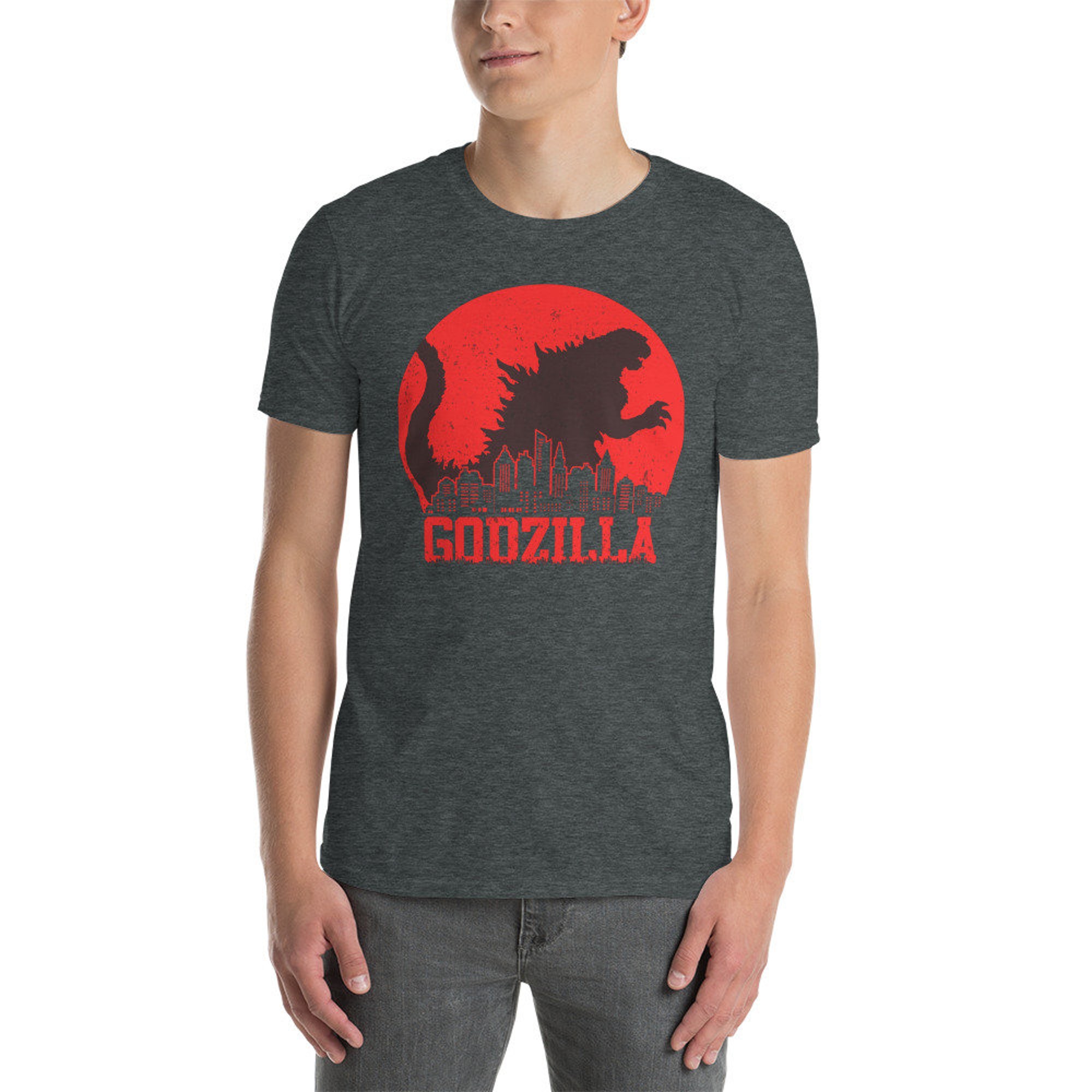 Discover Godzilla T-Shirt, Cool Japanese Kaiju Movie Monster Shirt, King of the Monsters, Adult Birthday Gift Tee, Unisex T Shirt for Men & Women