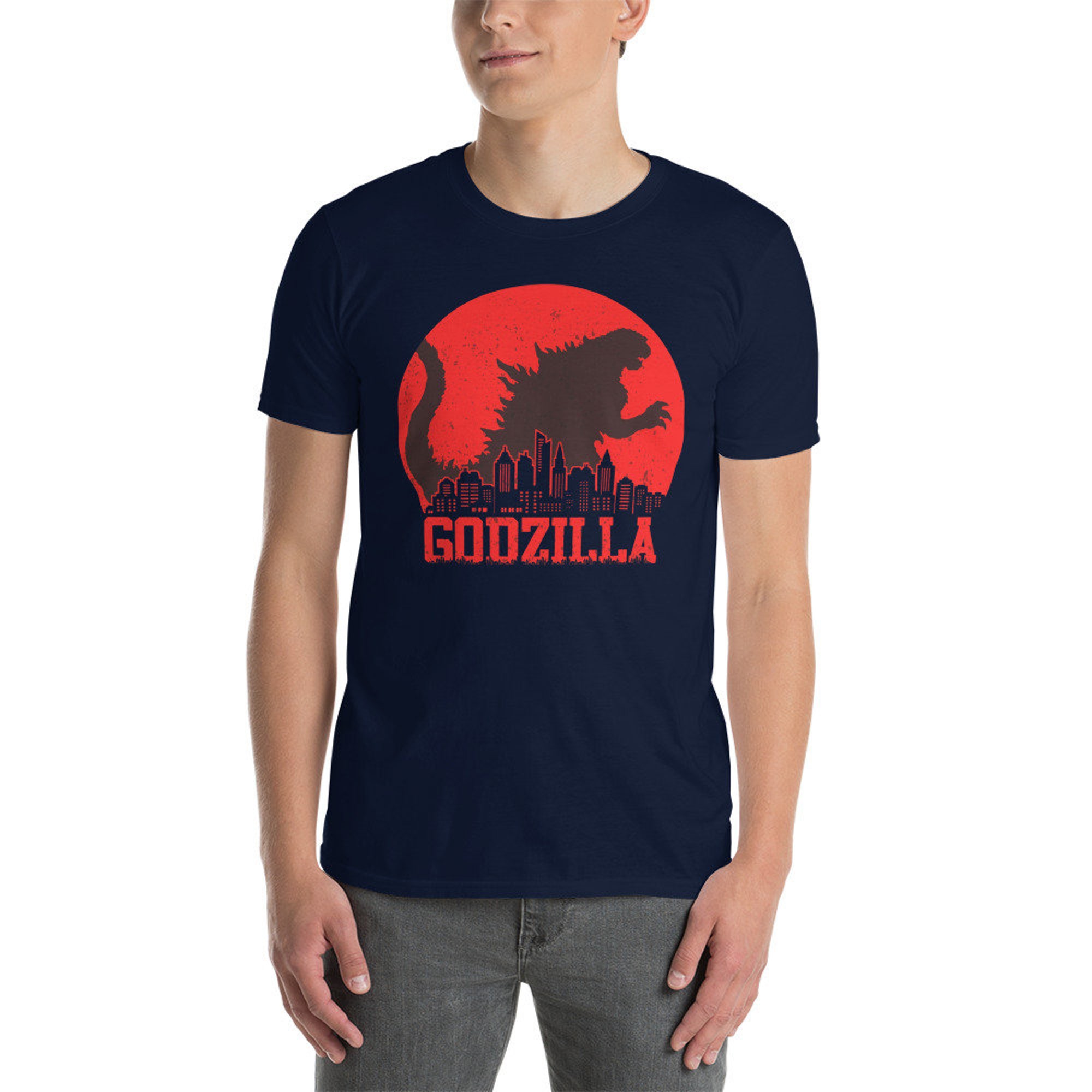 Discover Godzilla T-Shirt, Cool Japanese Kaiju Movie Monster Shirt, King of the Monsters, Adult Birthday Gift Tee, Unisex T Shirt for Men & Women