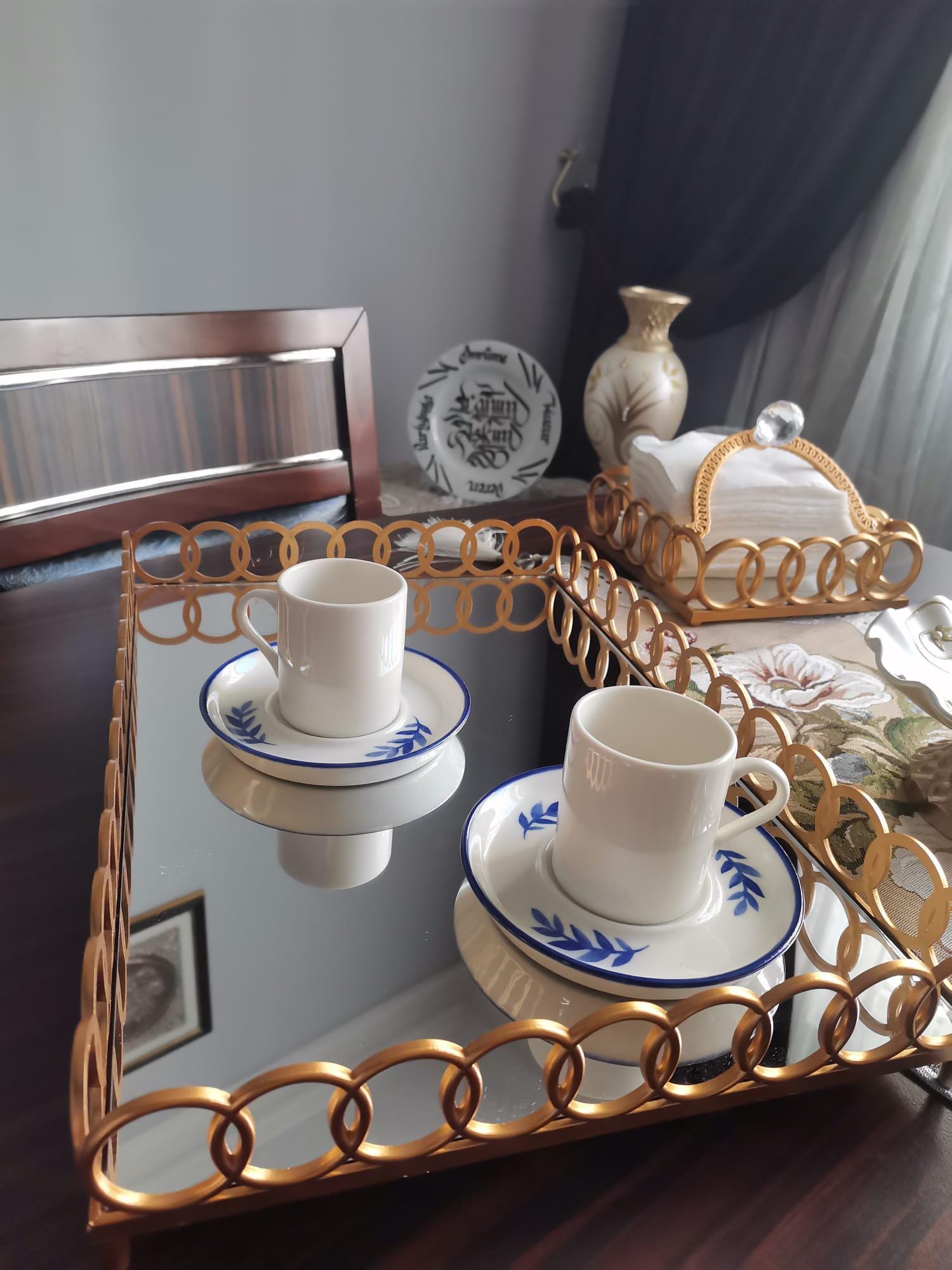 Porcelain Espresso Cup and Saucer Set: Boho Coffee Cups, 2.8 Oz - Etsy