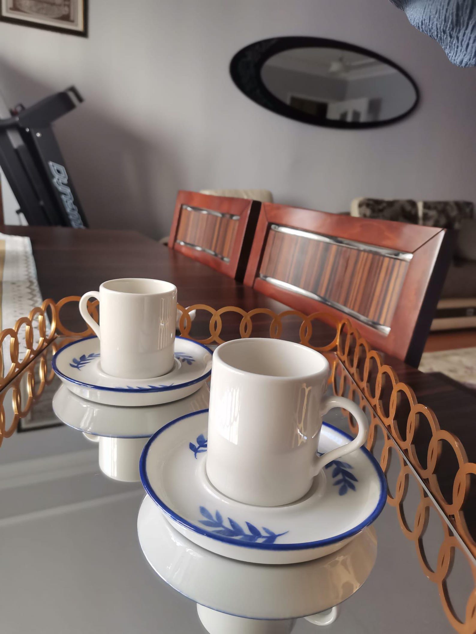 Porcelain Espresso Cup and Saucer Set: Boho Coffee Cups, 2.8 Oz - Etsy