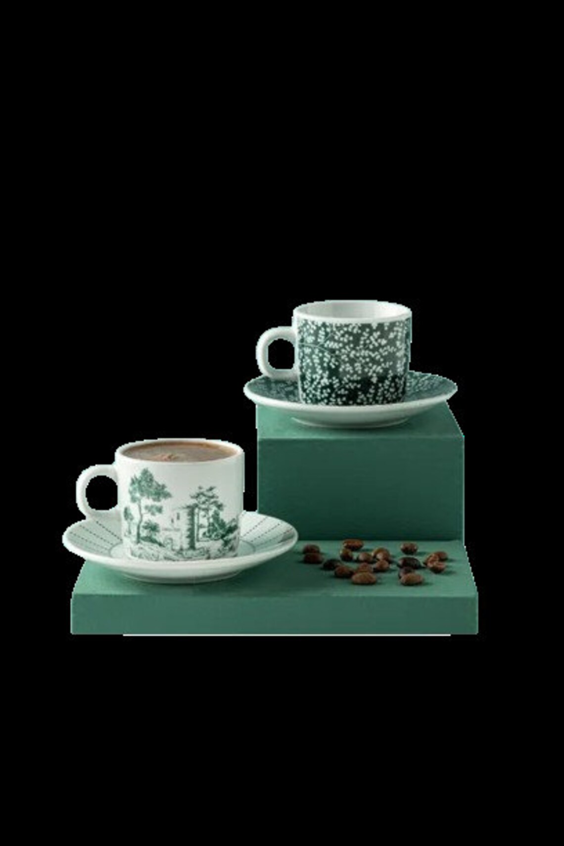 Porcelain Espresso Cups and Saucers Set: Boho Coffee Cup, Macchiato Cup ...