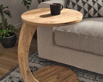 Wood Oval Coffee Table: Modern Scandi Style