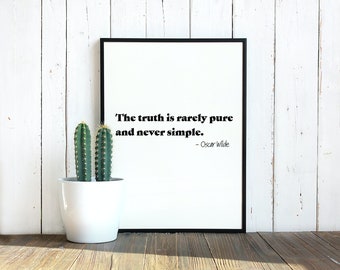Oscar Wilde Quote Art Print – Literary Wall Decor (Digital Download)