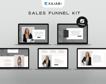 Kajabi Sales Funnel Template Bundle (5 Landing Pages including Sales Page): For Coaches & Course Creators