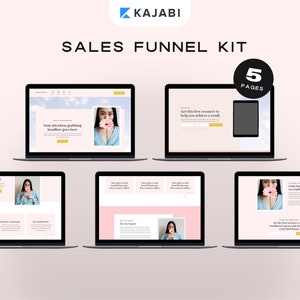 Kajabi Template Bundle | 5 Sales Funnel Templates for Coaches & Online Course Creators | Colorful Sales Page, Landing Page, Opt-In Page