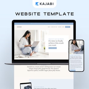 Kajabi Website Template | Kajabi Website Theme for Coaches & Online Course Creators | Feminine Kajabi Template and Kajabi Landing Page