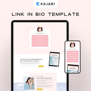 Kajabi Instagram Link in Bio | Instagram Links Page | Instagram Landing Page | Kajabi Template For Coaches and Course Creators