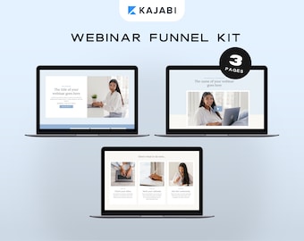 Kajabi Webinar Funnel Template Bundle (3 Landing Pages): For Coaches & Course Creators