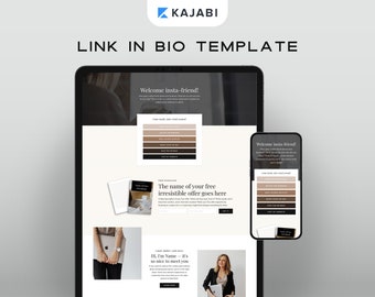 Kajabi Link in Bio Template for Instagram and Social Media: For Coaches & Course Creators