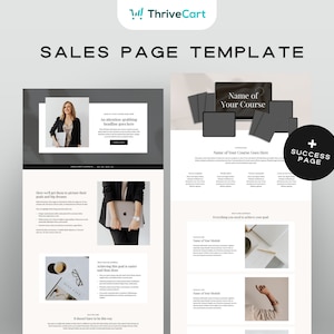 ThriveCart Verkaufsseite Vorlage für Coaches, Ersteller von Online-Angeboten & Unternehmer | ThriveCart Vorlage | ThriveCart natürlich Verkaufsseite