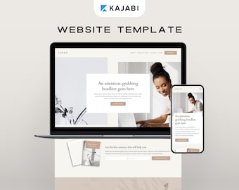 Kajabi Website Template | Kajabi Website Theme for Coaches & Online Course Creators | Neutral Kajabi Template and Kajabi Landing Page