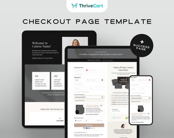 ThriveCart Checkout Template für Coaches, Online-Kursersteller & Unternehmer | ThriveCart Vorlage | ThriveCart Verkaufsseite Kurs