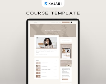 Modèle de cours Kajabi | Modèle de produit Kajabi avec vignettes de cours | Thème de produit pour les entraîneurs et les créateurs de cours | Modèle Kajabi