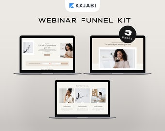 Kajabi Webinar Funnel Template Bundle (3 Landing Pages): For Coaches & Course Creators